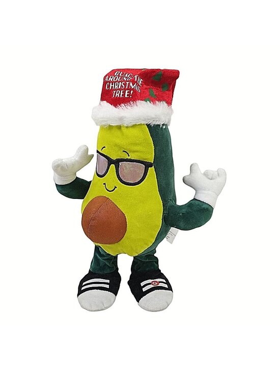 Gemmy Other - Guac Around The Christmas Tree Singing Dancing Avocado Plush Gemmy Polyester 14"